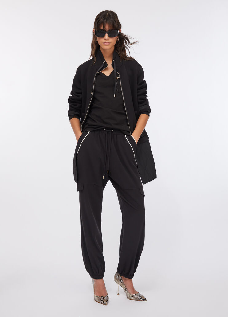 Scuba and nylon jacket black Liu Jo - large image number 5