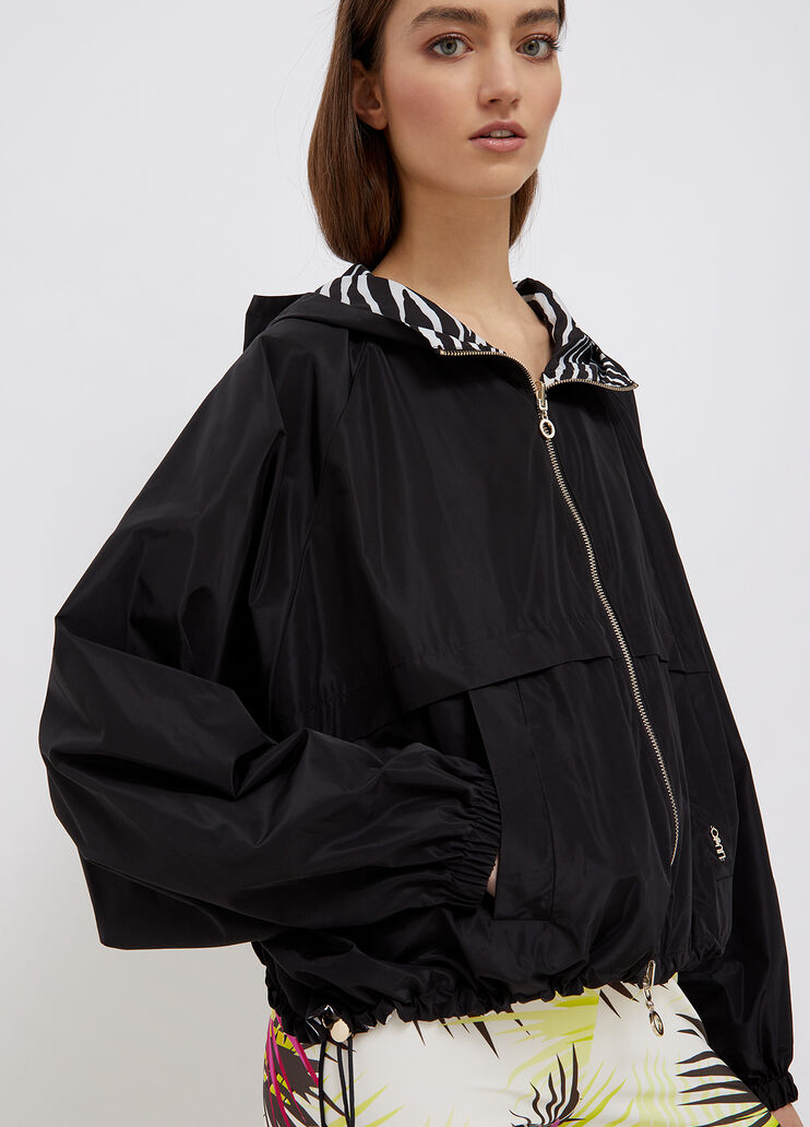 Hooded, eco-friendly gilet black/white zebra Liu Jo - large image number 2 Hooded, eco-friendly gilet black/white zebra Liu Jo - large image number 2