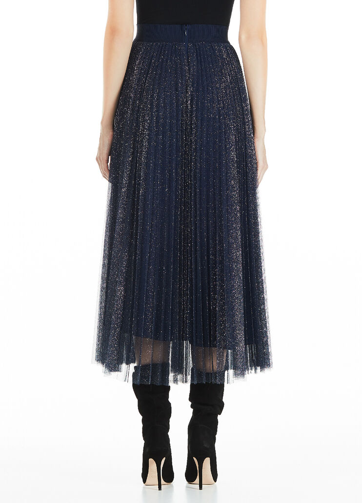 Long glitter tulle skirt blue Liu Jo - large image number 1 Long glitter tulle skirt blue Liu Jo - large image number 1