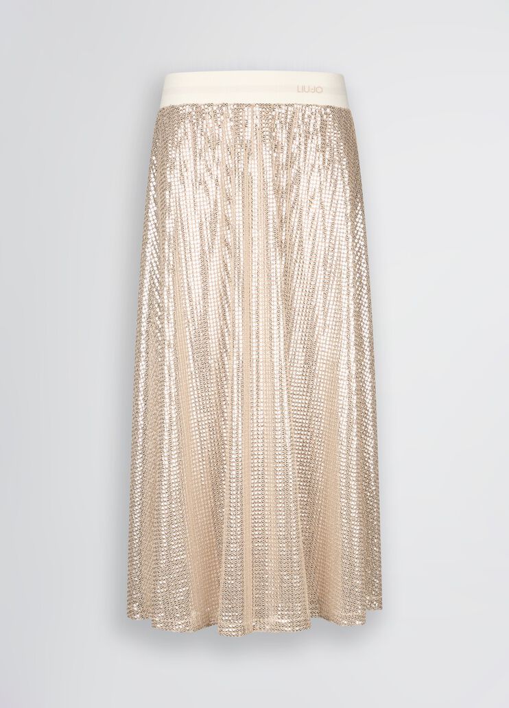 Sequin skirt beige Liu Jo - large image number 6 Sequin skirt beige Liu Jo - large image number 6