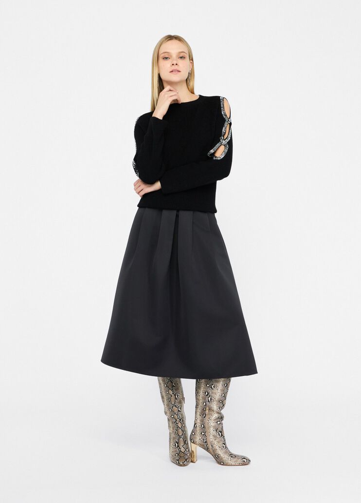 Pullover con cut-out gioiello nero Liu Jo - large image number 5 Pullover con cut-out gioiello nero Liu Jo - large image number 5