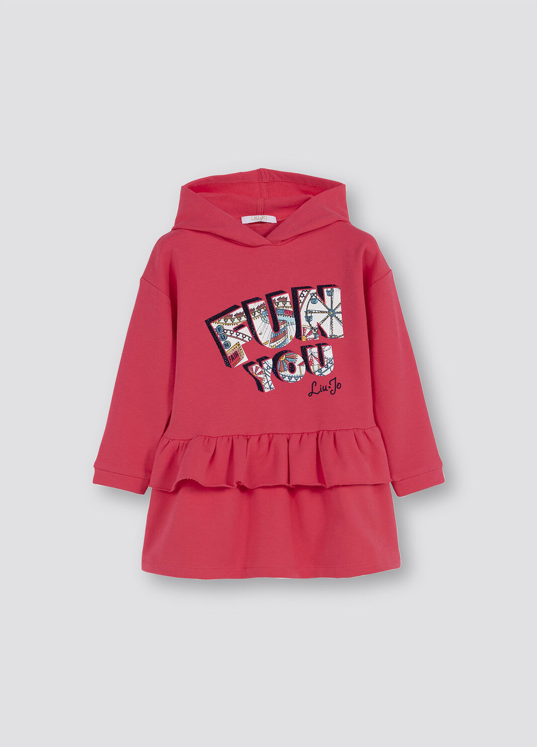 Vestido afelpado con capucha rosa/fun you Liu Jo - large image number 0