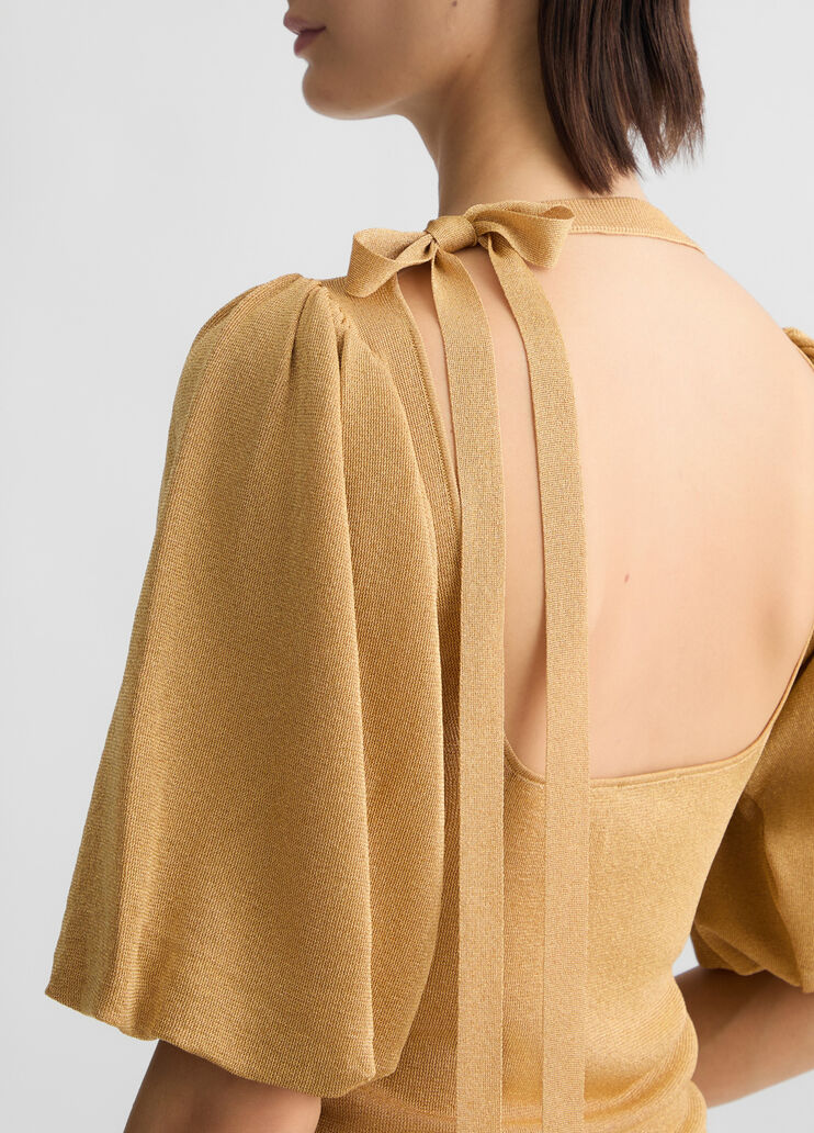 Cut-out top gold-colour Liu Jo - large image number 4 Cut-out top gold-colour Liu Jo - large image number 4