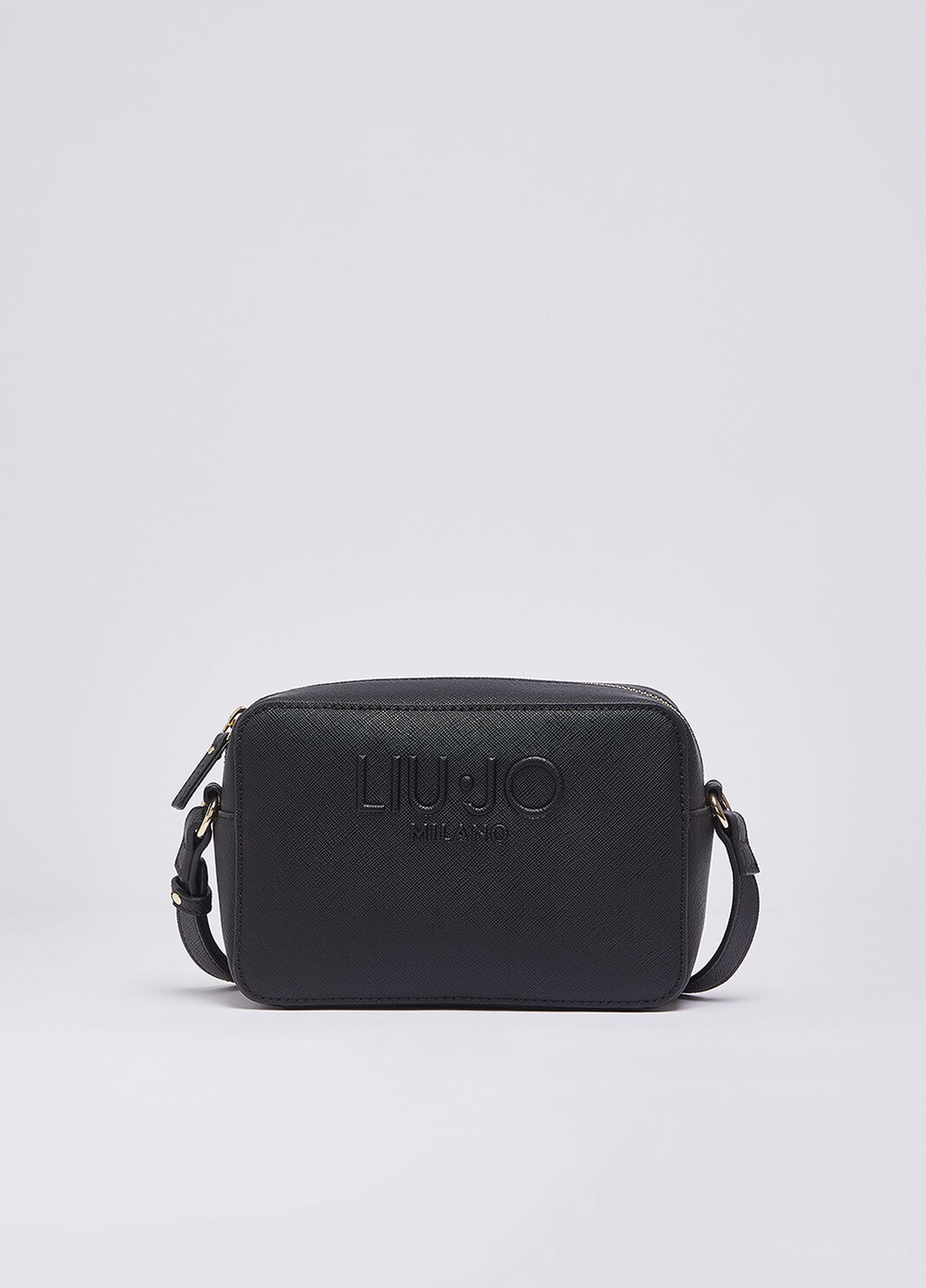 Borsa a tracolla con logo nero Liu Jo - large image number 1
