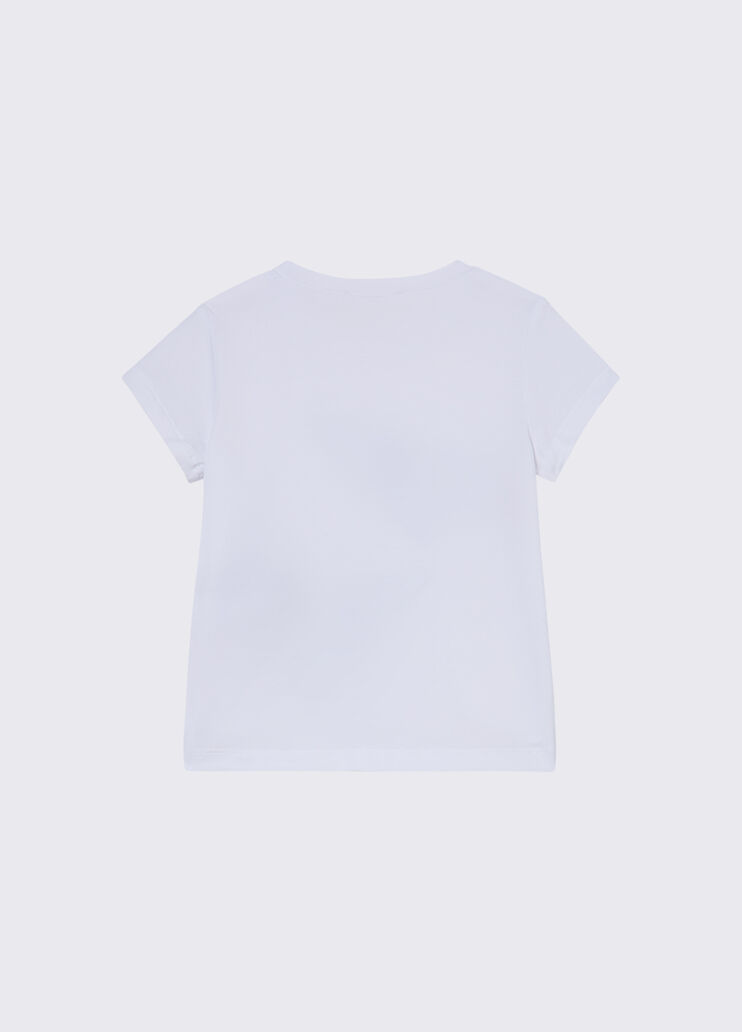 T-shirt con stampa e castoni bianco Liu Jo - medium