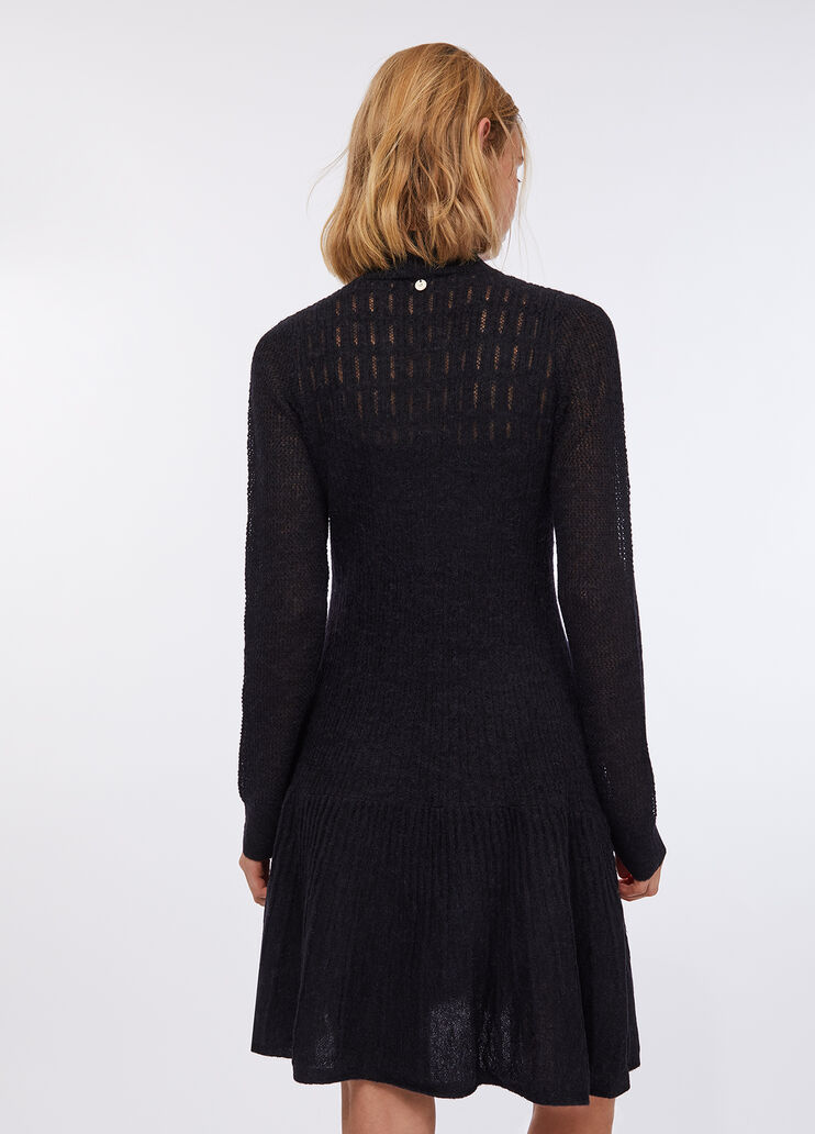 Kleid aus Wolle und Alpaka Schwarz Liu Jo - large image number 1