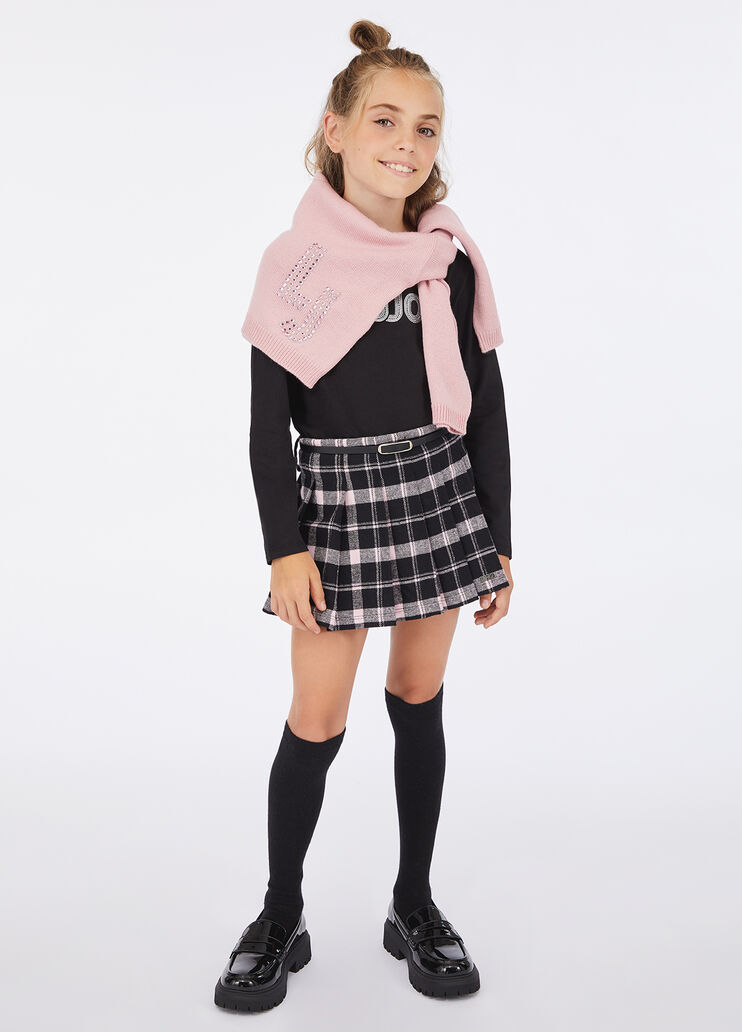 Jupe en coton à carreaux carreaux roses Liu Jo - medium Jupe en coton à carreaux carreaux roses Liu Jo - medium