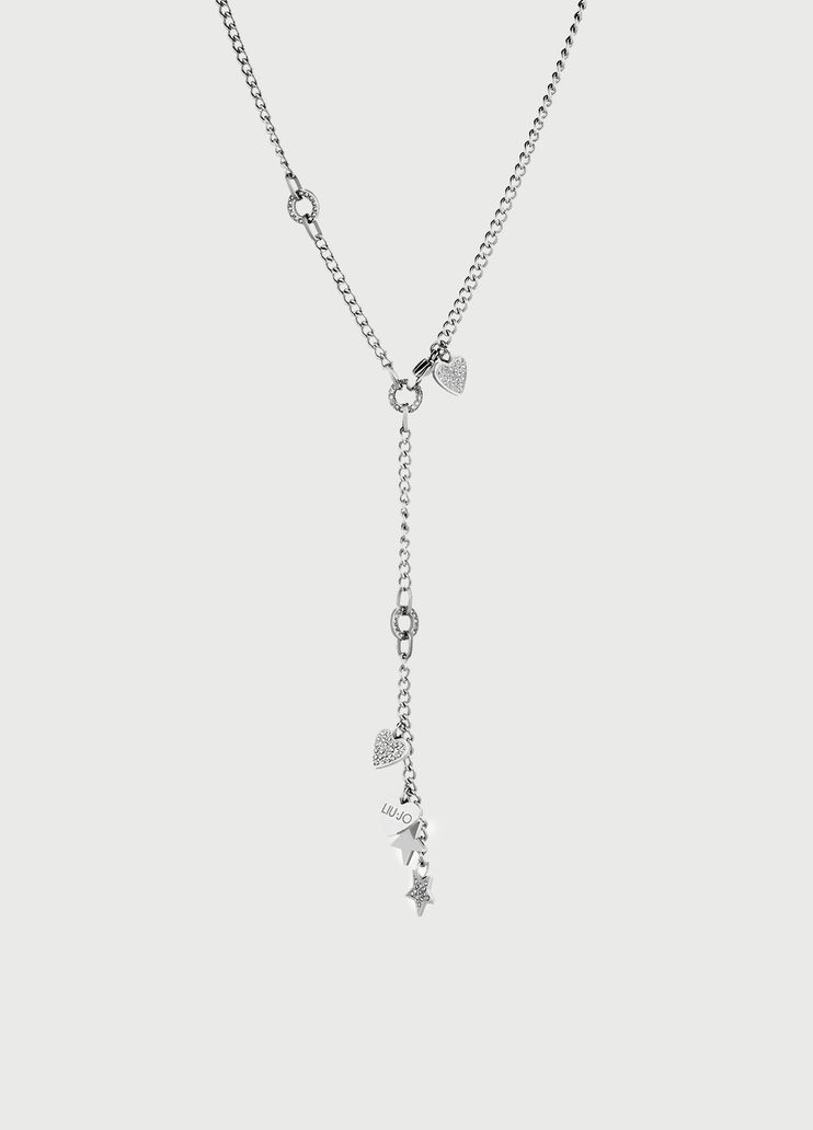 Necklace with charm and diamantés Steel Liu Jo - large image number 1 Necklace with charm and diamantés Steel Liu Jo - large image number 1