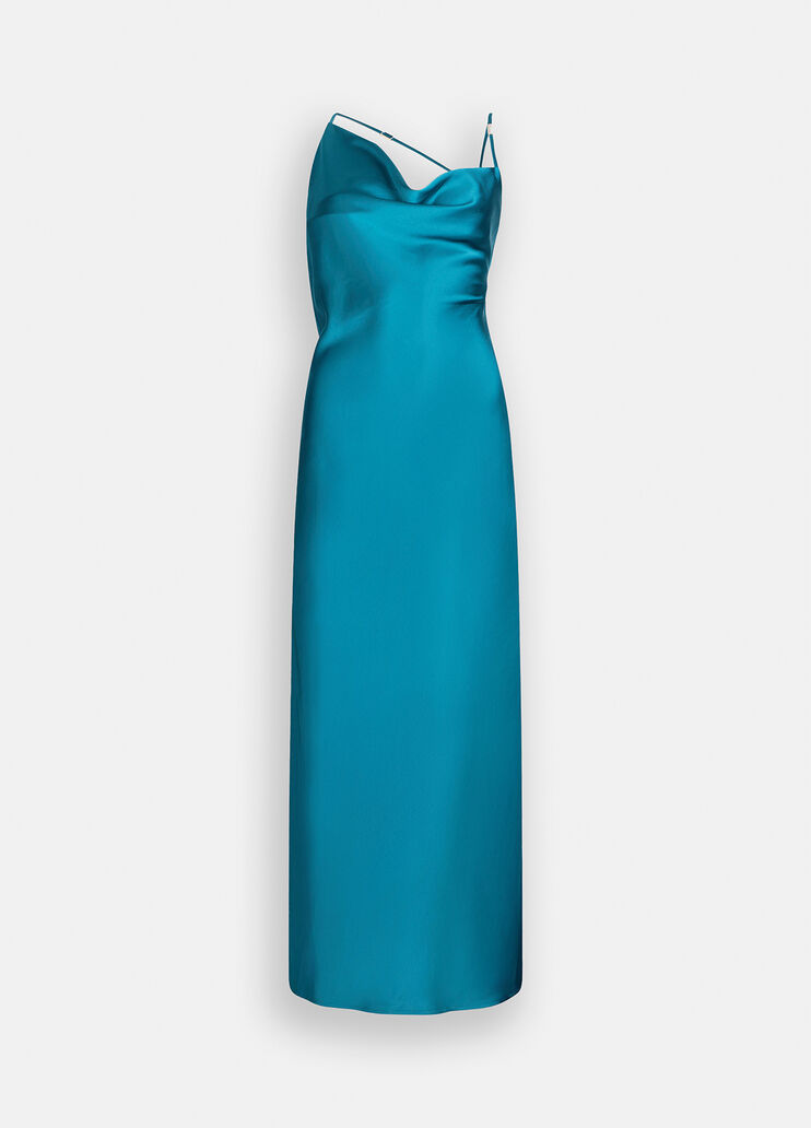 Dressy satin dress peacock Liu Jo - large image number 6 Dressy satin dress peacock Liu Jo - large image number 6