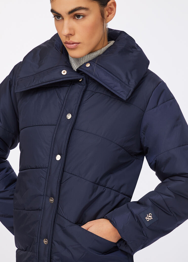 Blouson fourré bleu foncé Liu Jo - large image number 3