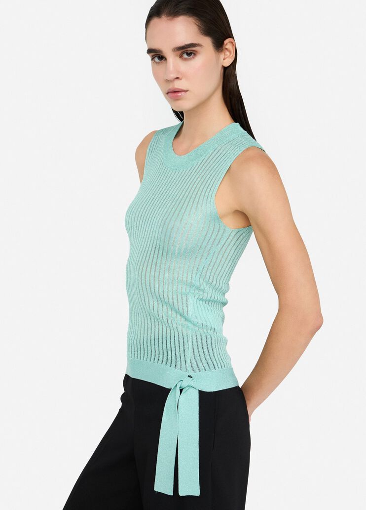 Top en maille Lurex® vert d'eau Liu Jo - medium