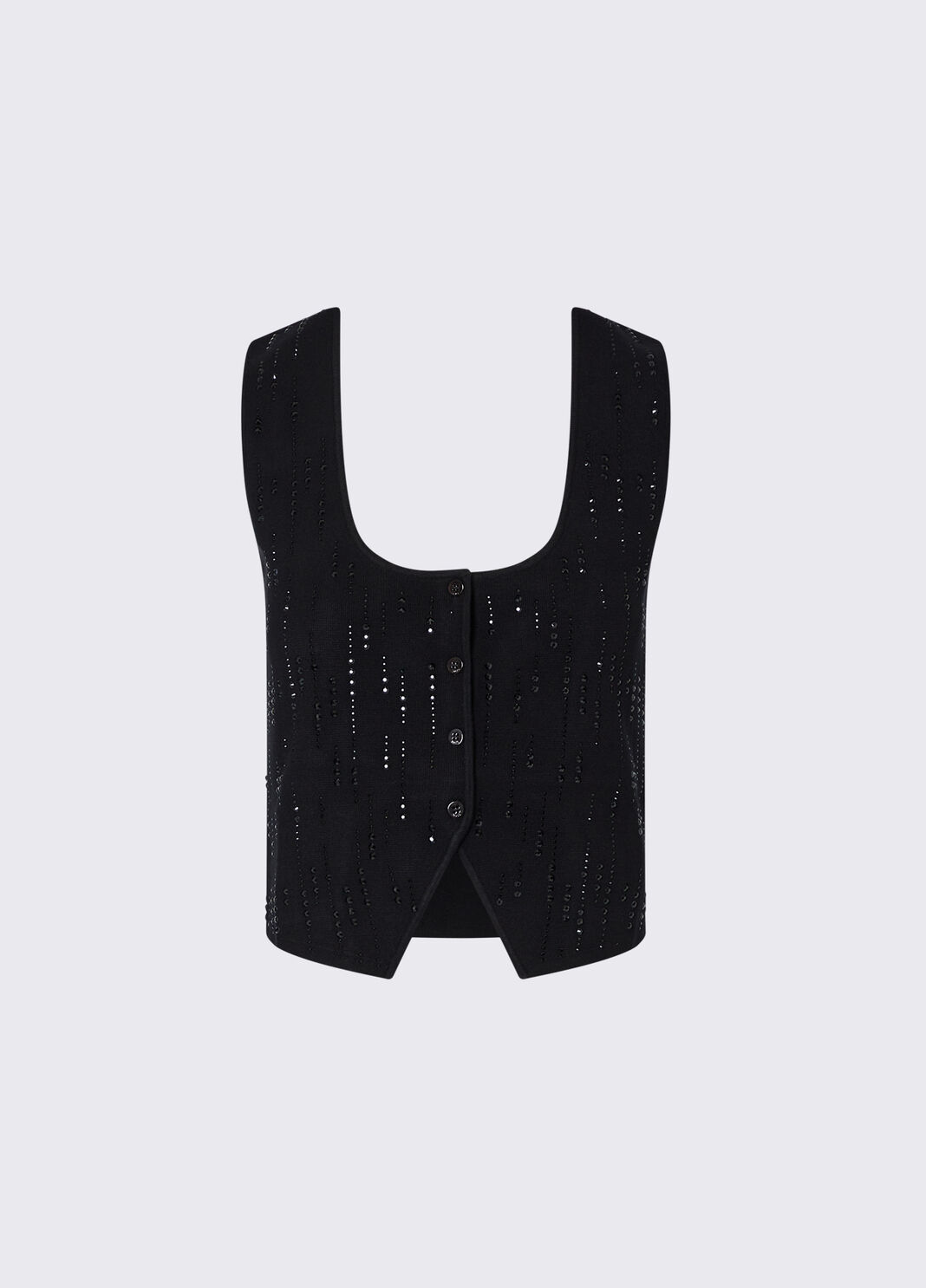 Gilet with gemstones black Liu Jo - large image number 6