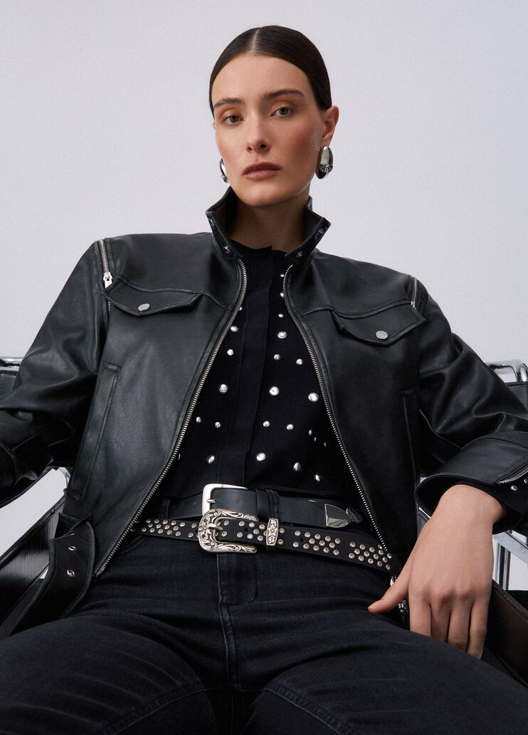 Jacket with detachable sleeves black Liu Jo - medium