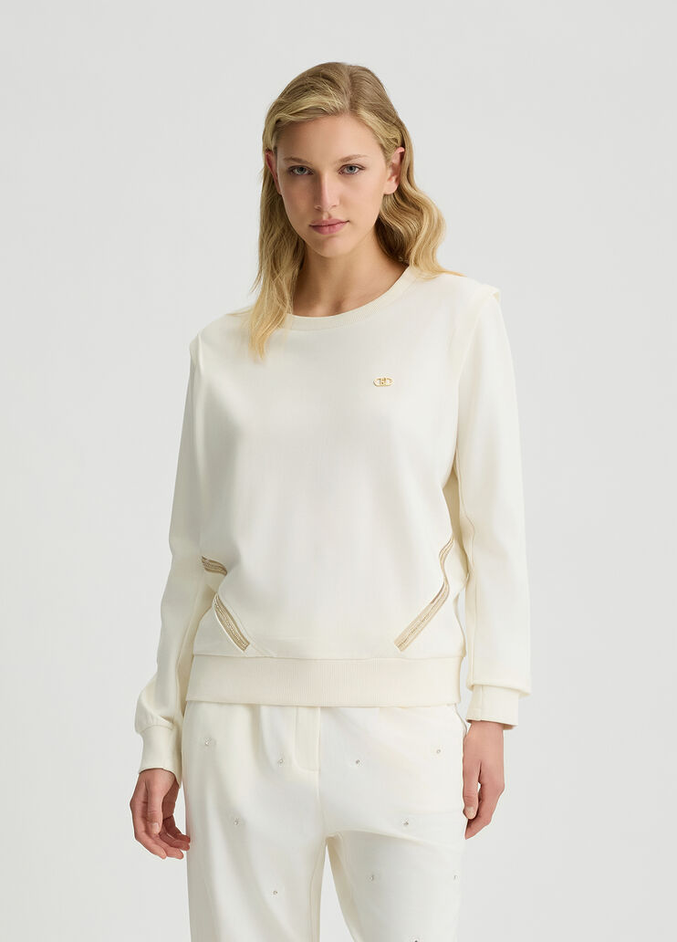 Liu Jo Better sweatshirt white Liu Jo - large image number 0 Liu Jo Better sweatshirt white Liu Jo - large image number 0