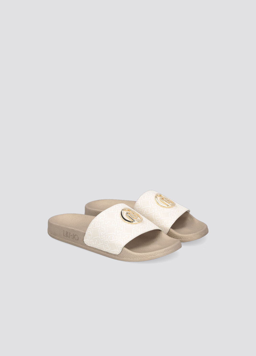 Slippers with monogram logo milk Liu Jo - large image number 1
