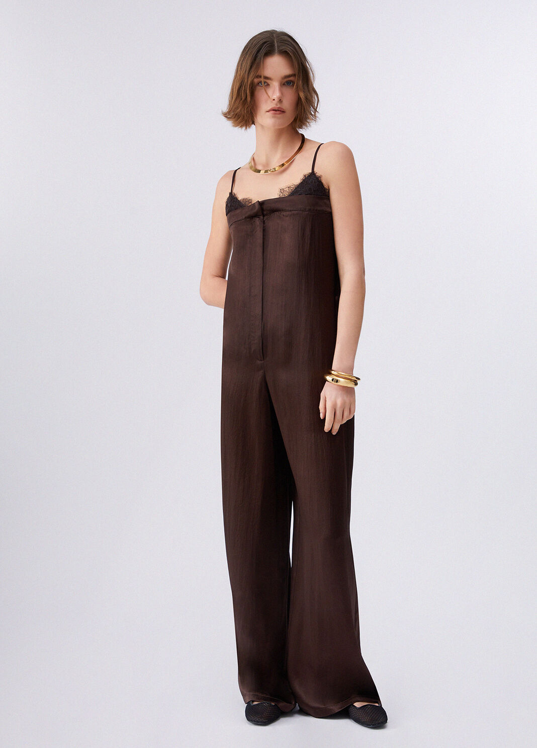 Eleganter Jumpsuit aus Satin braun Liu Jo - large image number 0