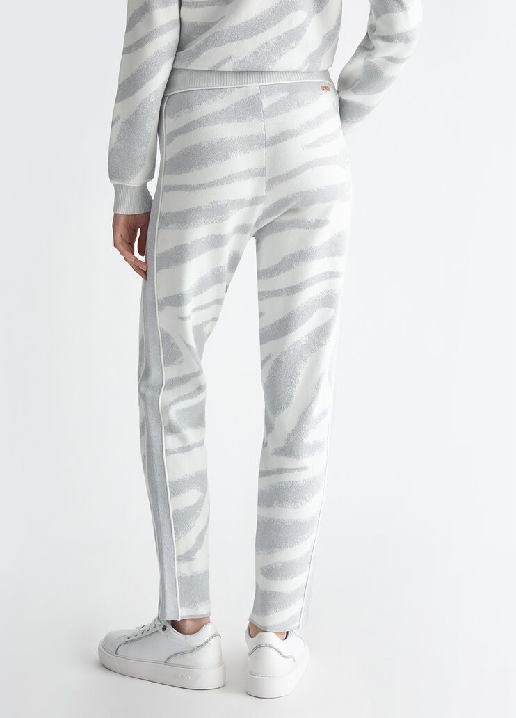 Animal-design knit trousers white Liu Jo - large image number 1