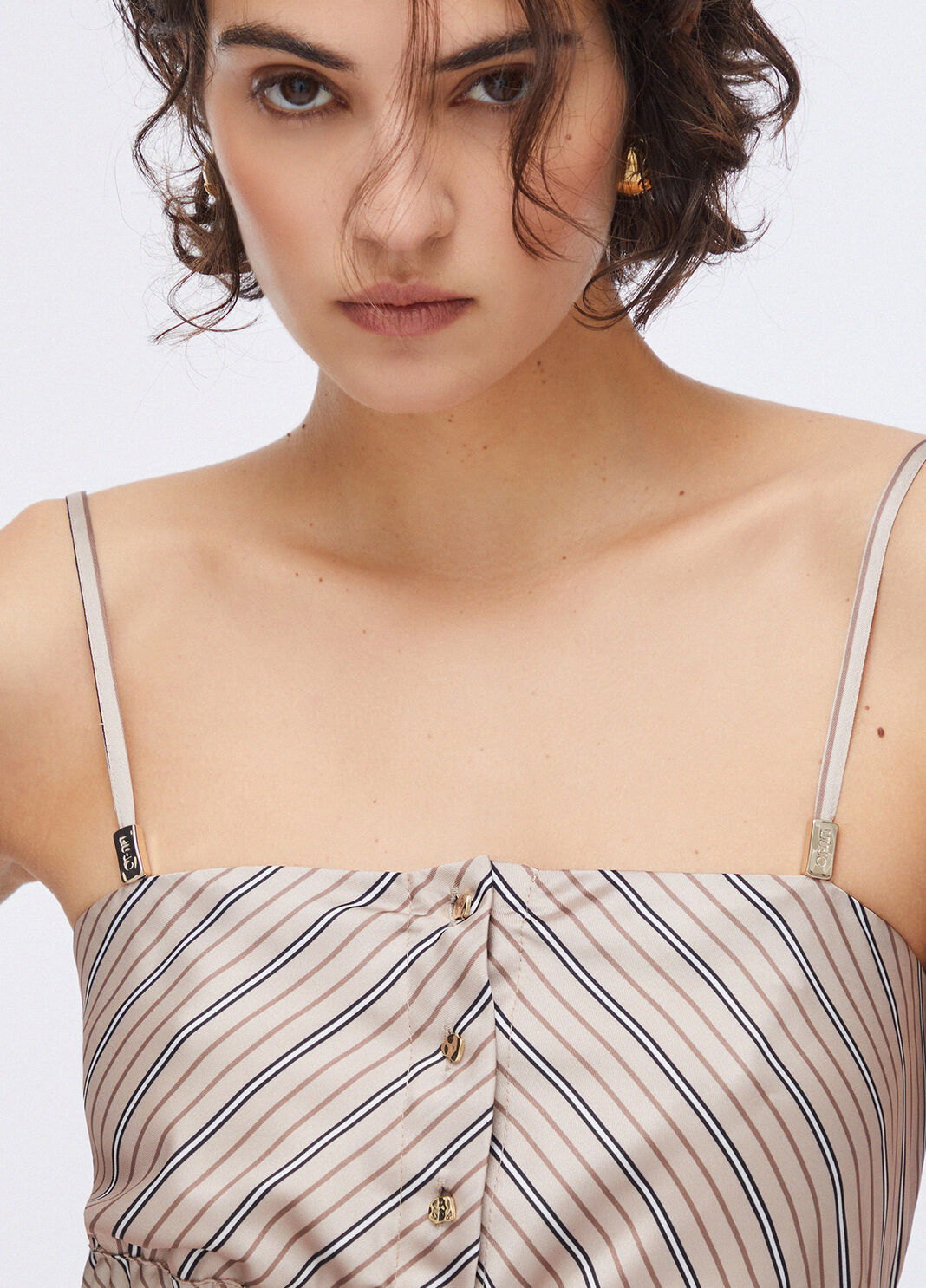 Gestreiftes Crop Top Beige Liu Jo - large image number 4