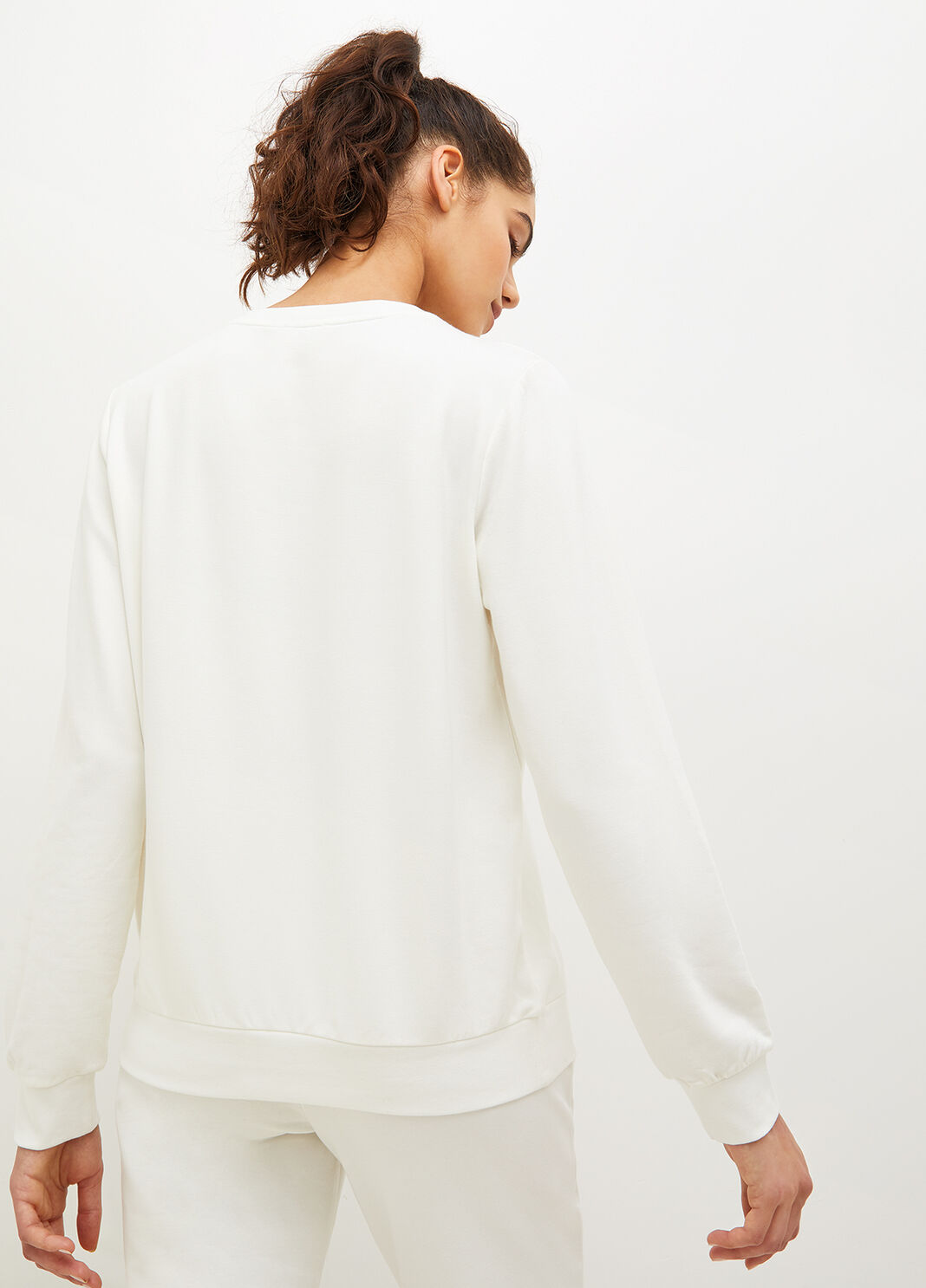 Felpa Liu Jo Better con logo e strass avorio/strass Liu Jo - large image number 1