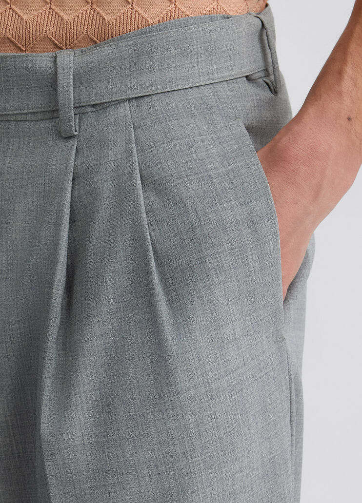 Trousers with belt melange grey Liu Jo - large image number 3 Trousers with belt melange grey Liu Jo - large image number 3