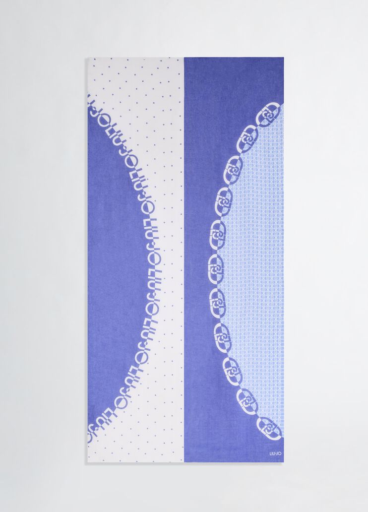 Blue color-block stole blue Liu Jo - large image number 2 Blue color-block stole blue Liu Jo - large image number 2