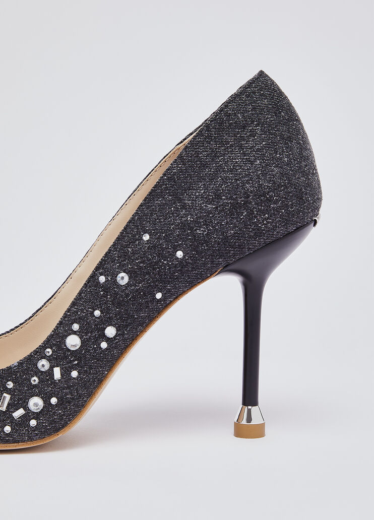 Pumps aus Denim mit Schmucksteinen Grau Liu Jo - large image number 5