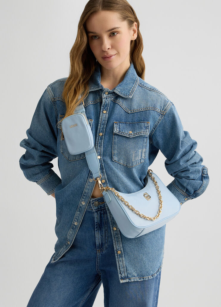 Small bag with charm light blue Liu Jo - medium Small bag with charm light blue Liu Jo - medium