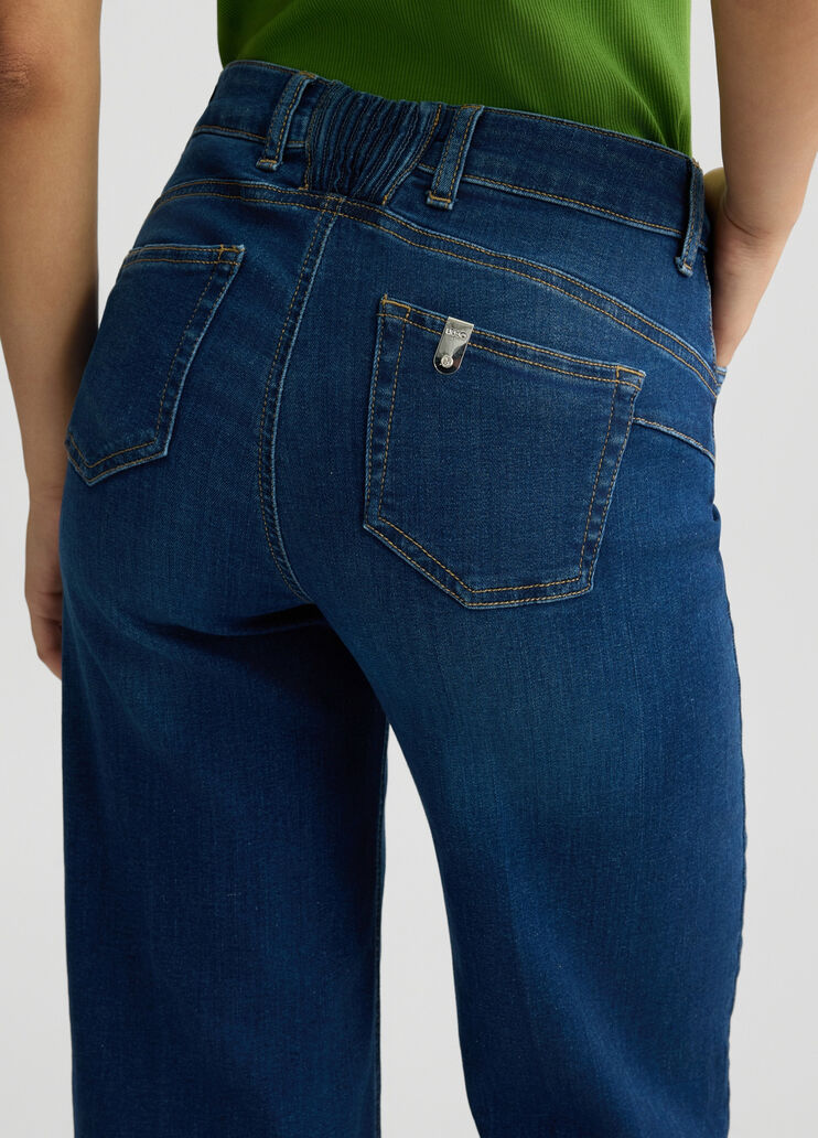 Dark blue cropped jeans Blue denim Liu Jo - large image number 4 Dark blue cropped jeans Blue denim Liu Jo - large image number 4