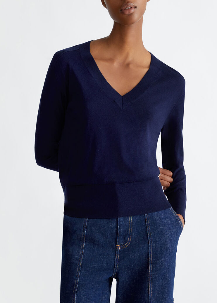 Maille en coton et cachemire bleu marine Liu Jo - medium Maille en coton et cachemire bleu marine Liu Jo - medium