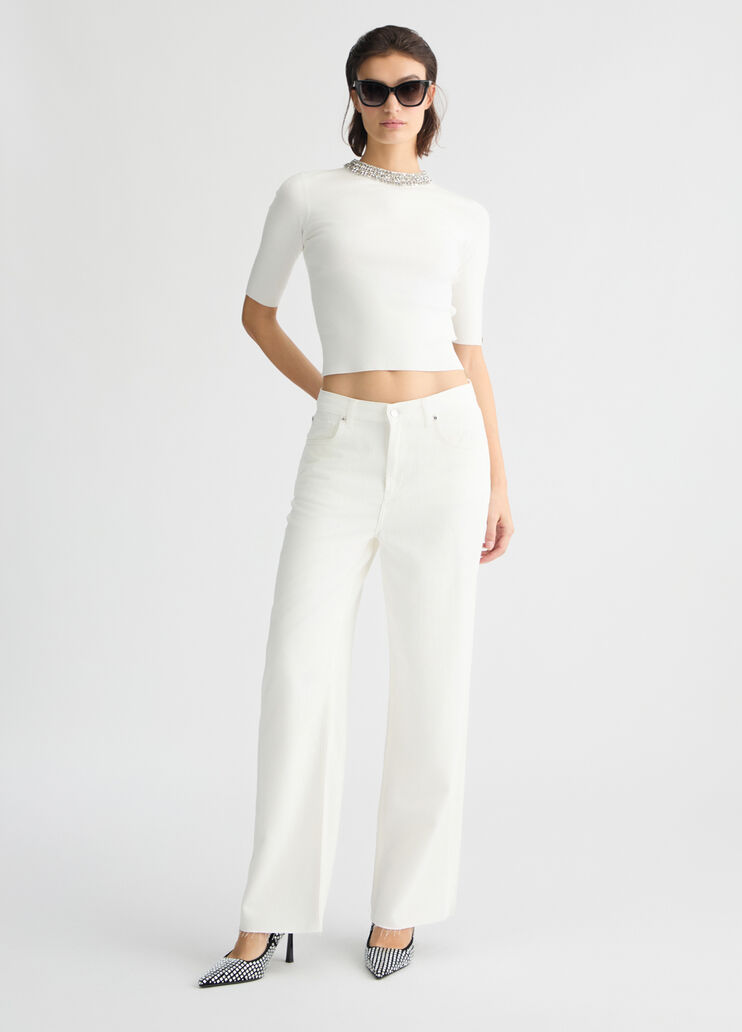 Wide-leg trousers white wool Liu Jo - medium Wide-leg trousers white wool Liu Jo - medium