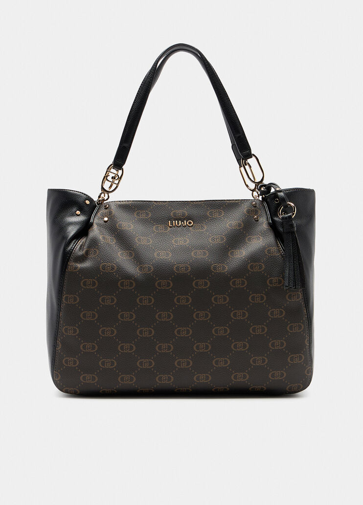 Medium tote bag with logo black Liu Jo - medium Medium tote bag with logo black Liu Jo - medium