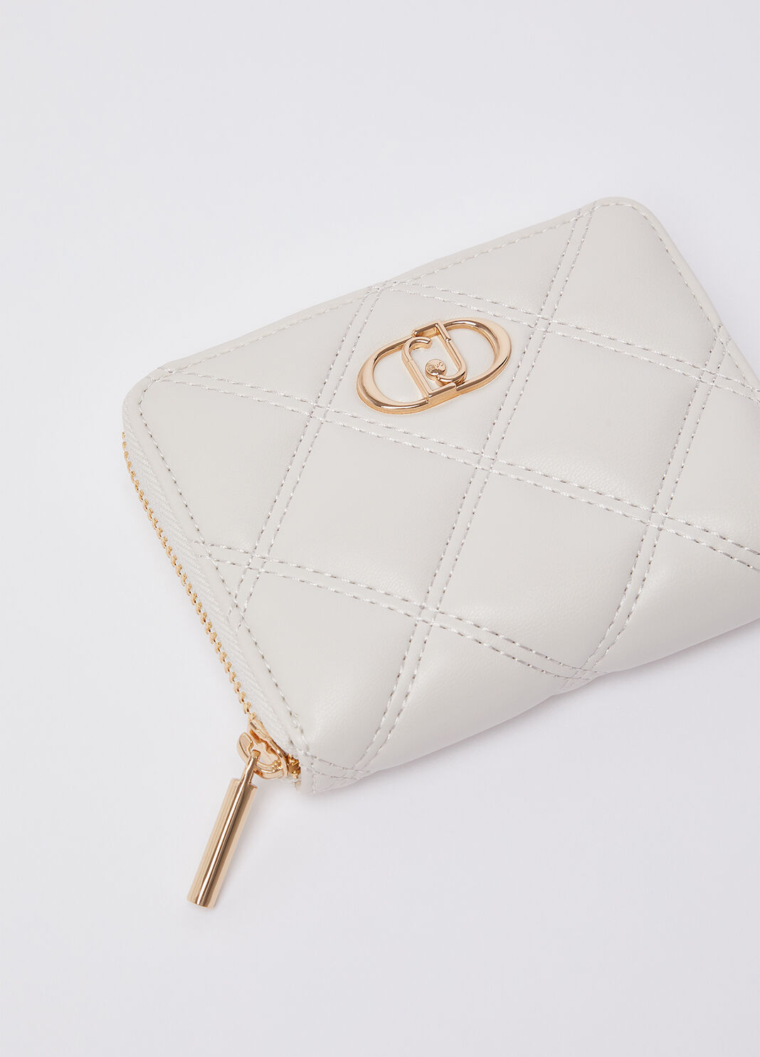 Portafoglio piccolo matelass&eacute; panna Liu Jo - large image number 2