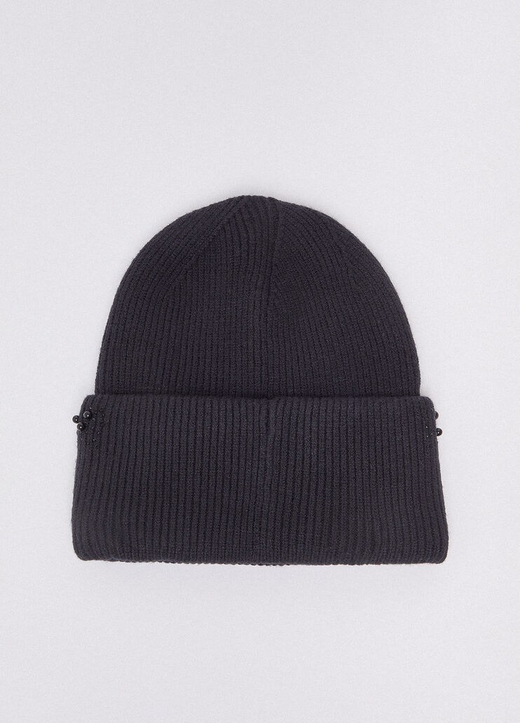 Knit hat with beads black Liu Jo - large image number 1
