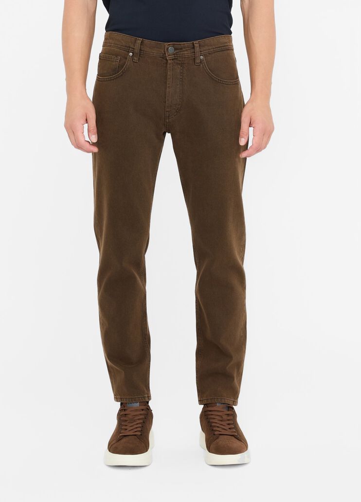 Jeans tapered in cotone used marrone Liu Jo - medium Jeans tapered in cotone used marrone Liu Jo - medium