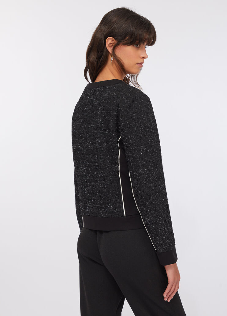 Jacke aus Sweatstoff und Bouclé Schwarz Liu Jo - large image number 0