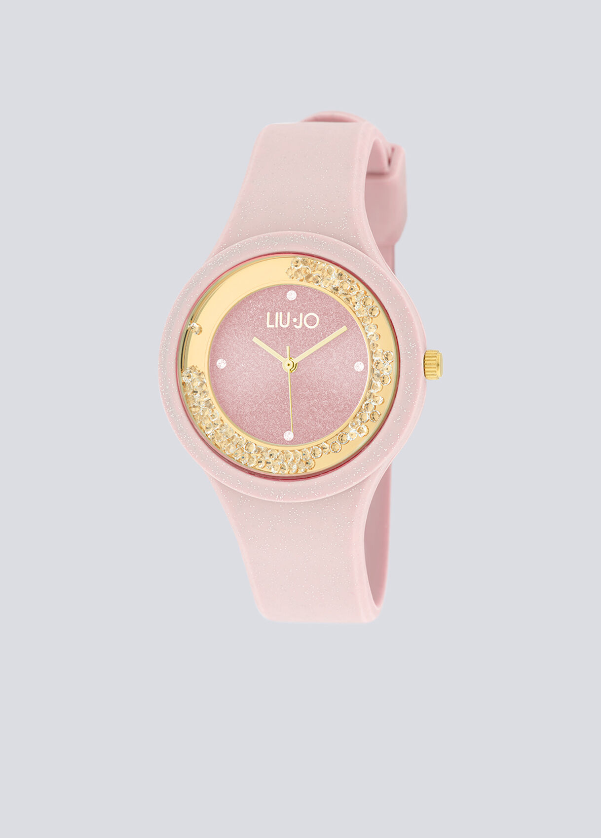Silicone watch with brill