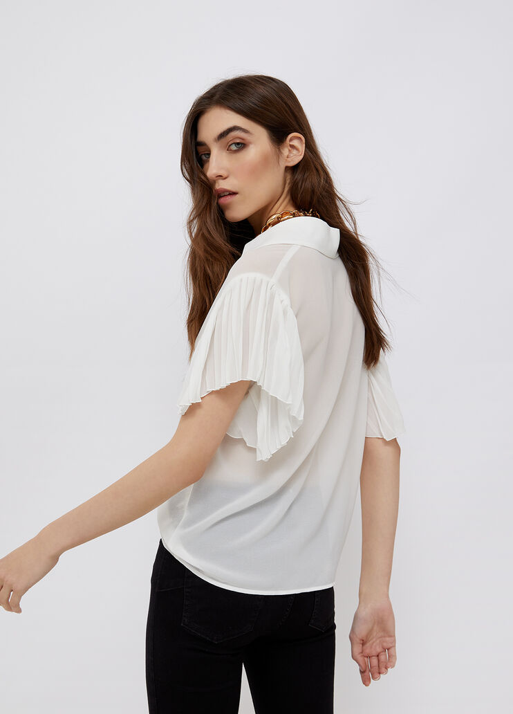 Nachhaltiges Hemd mit Volants Optisch Weiß Liu Jo - large image number 1