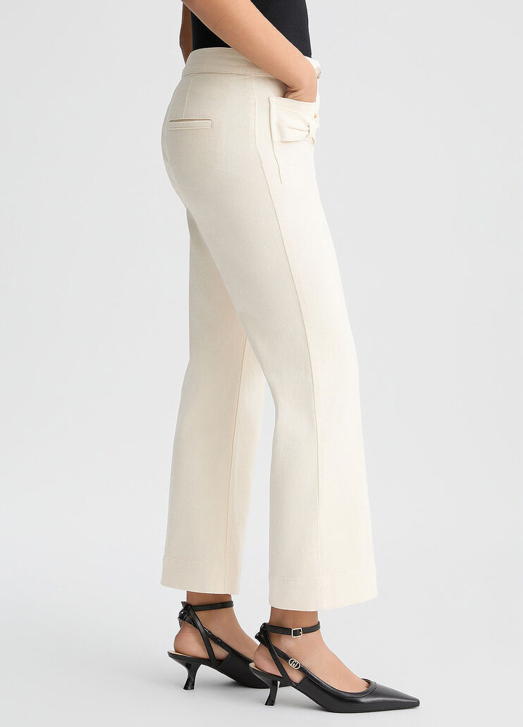 Cropped flared cotton trousers white Liu Jo - large image number 3 Cropped flared cotton trousers white Liu Jo - large image number 3