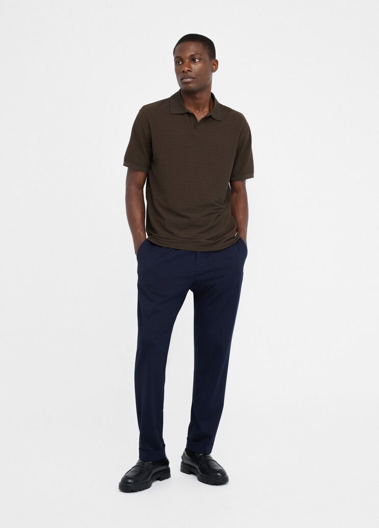Cotton polo shirt dark chocolate brown Liu Jo - medium Cotton polo shirt dark chocolate brown Liu Jo - medium