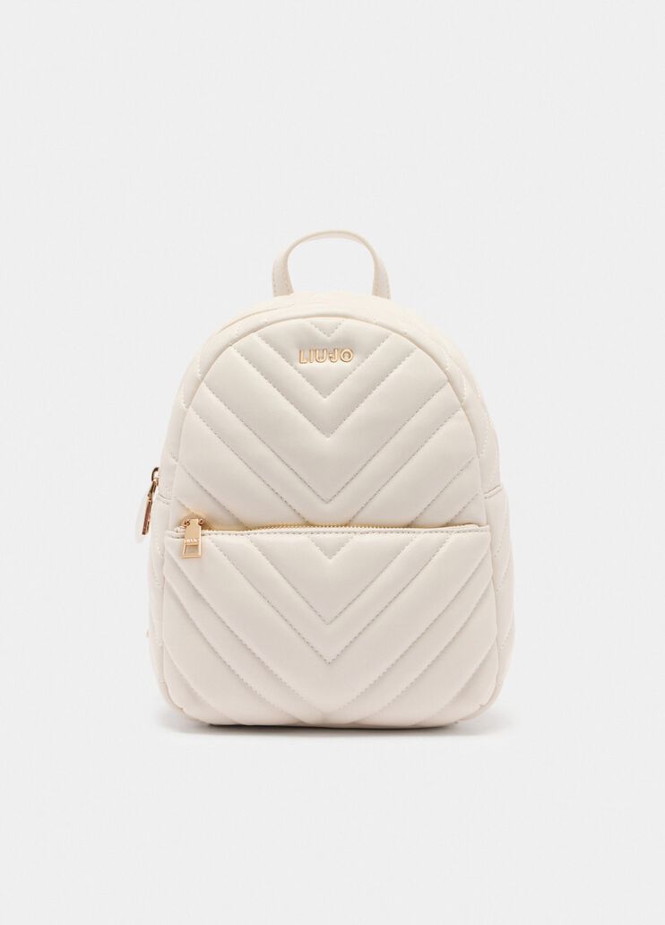 Quilted backpack white Liu Jo - medium Quilted backpack white Liu Jo - medium