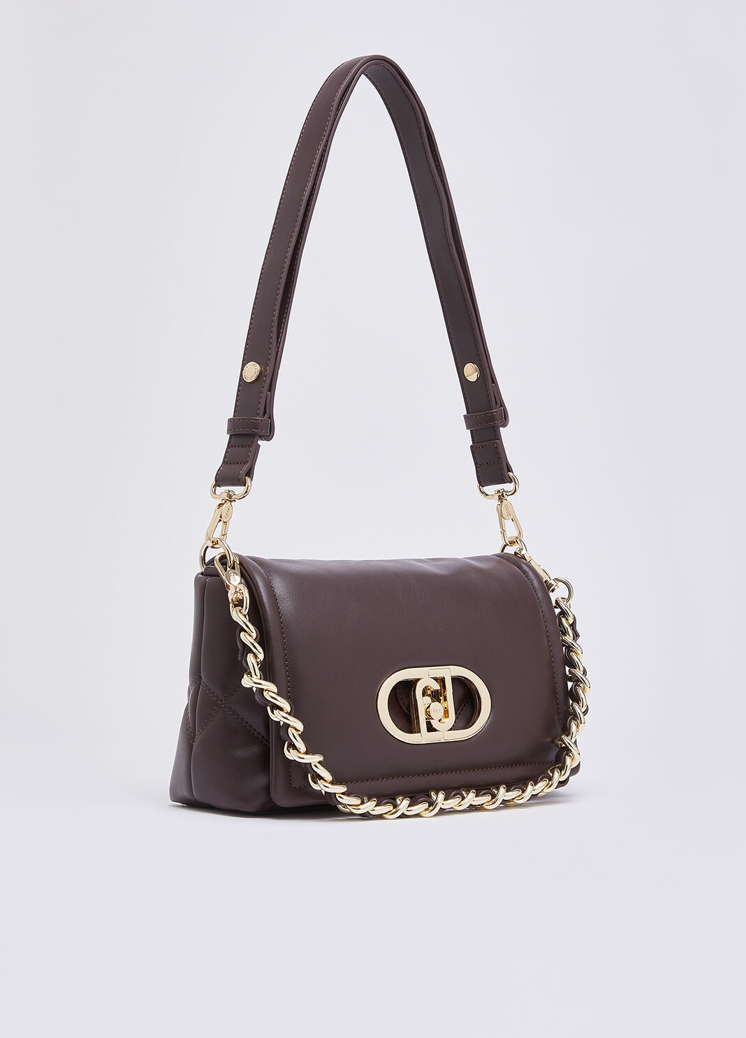 Bolso LaPuffy mediano con dise&ntilde;o acolchado berenjena Liu Jo - large image number 1