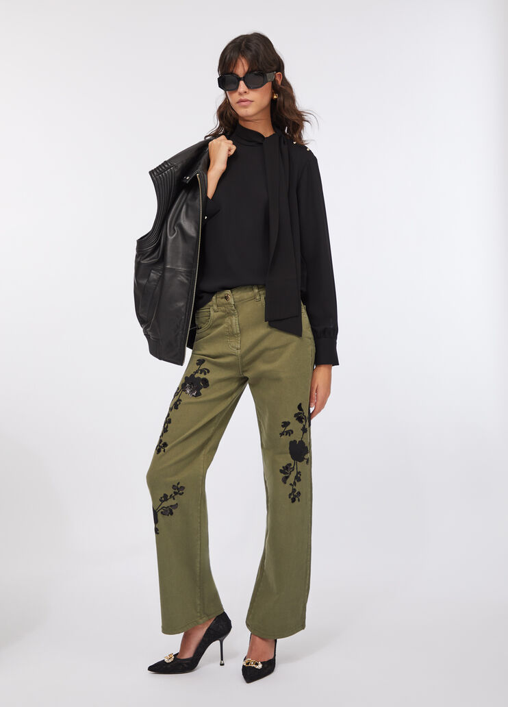 Blouse with scarf black Liu Jo - large image number 5