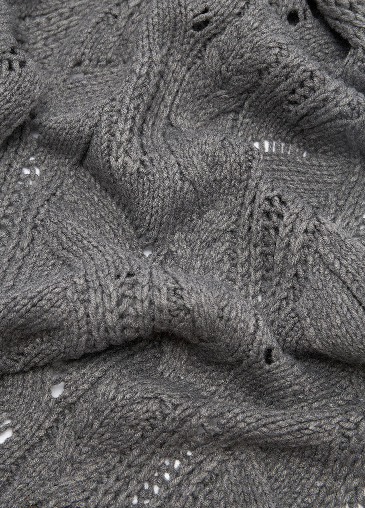 Écharpe en laine mélangée avec strass gris Liu Jo - large image number 5