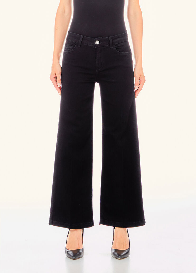 Jeans cropped écoconçu denim noir Liu Jo - large image number 0 Jeans cropped écoconçu denim noir Liu Jo - large image number 0