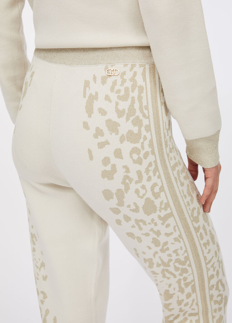 Брюки с анималистическим принтом белый Liu Jo - large image number 3