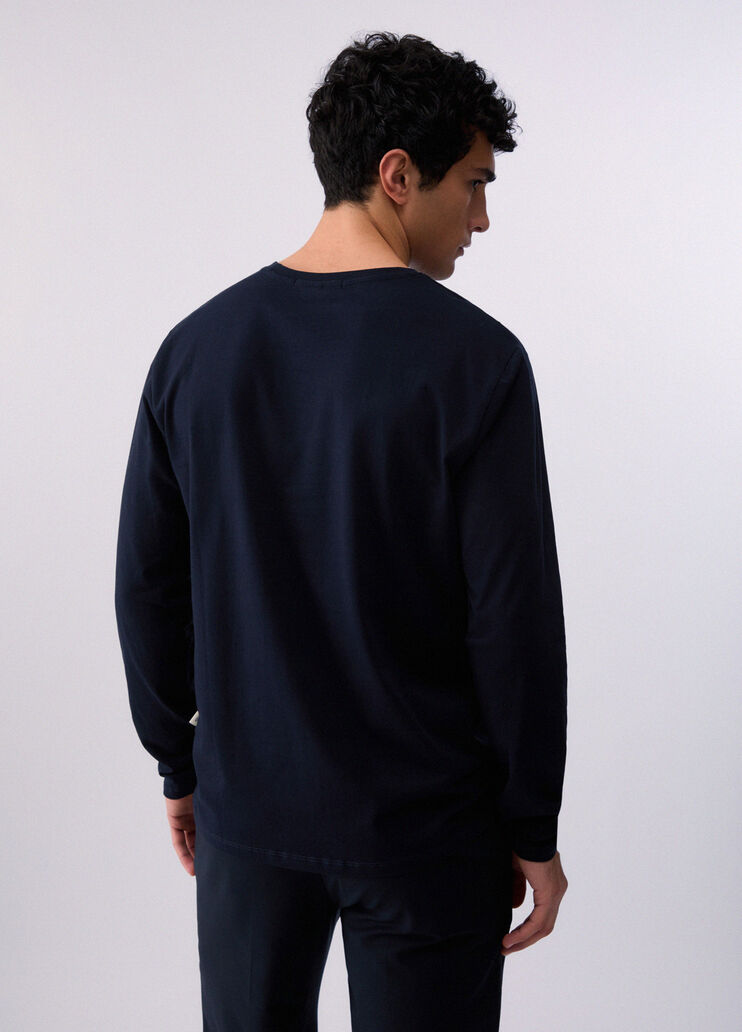 T-shirt a maniche lunghe blu scuro Liu Jo - medium