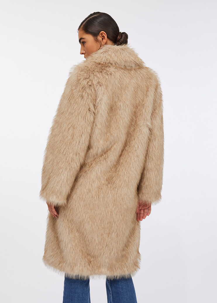 Faux fur jacket honey Liu Jo - large image number 1 Faux fur jacket honey Liu Jo - large image number 1