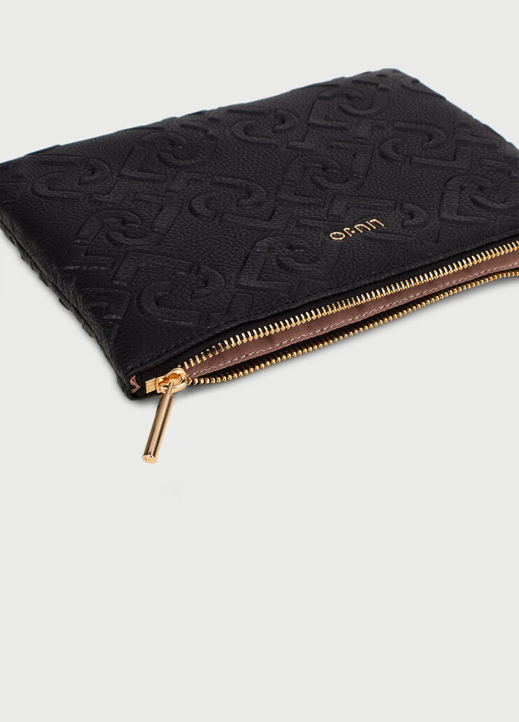 Clutch bag with logo Black Liu Jo - large image number 4