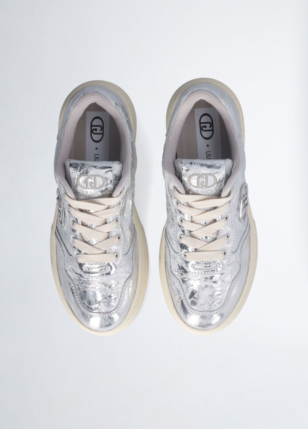 Distressed-effect sneakers silver Liu Jo - large image number 7