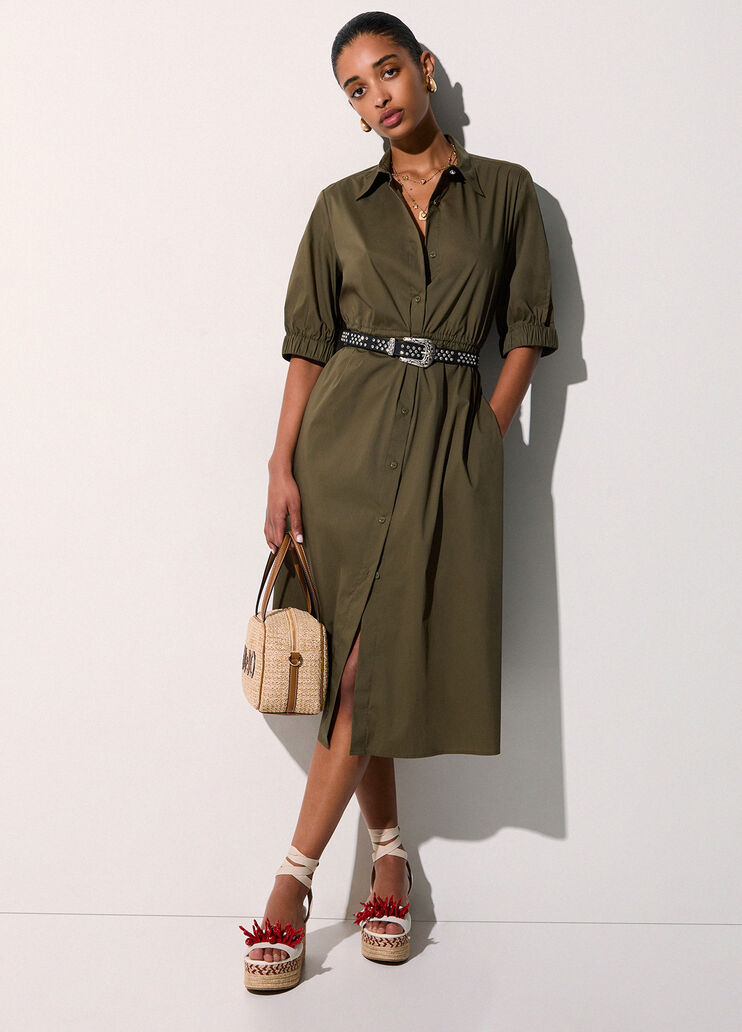 Midi-Hemdblusenkleid Gr&uuml;n Liu Jo - medium